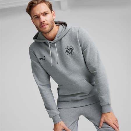 Borussia Dortmund ESS Hoodie, Medium Gray Heather, small