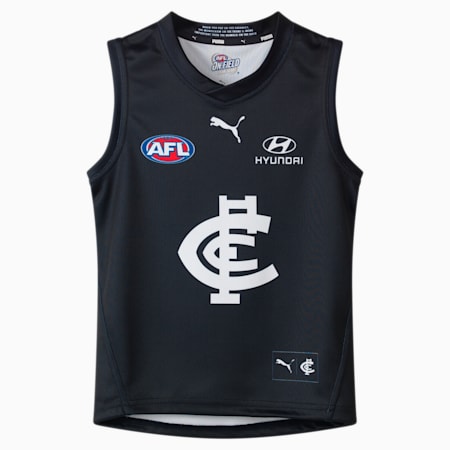 Carlton Football Club 2024 Replica HOME Kids Guernsey, Dark Navy-PUMA White-CFC, small-AUS