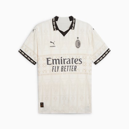 AC Milan x PLEASURES Authentisches Fußballtrikot Herren, Pristine-Granola, small