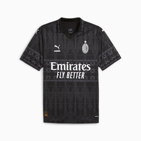 AC Milan x PLEASURES Men's Football Jersey, PUMA Black-Asphalt, small