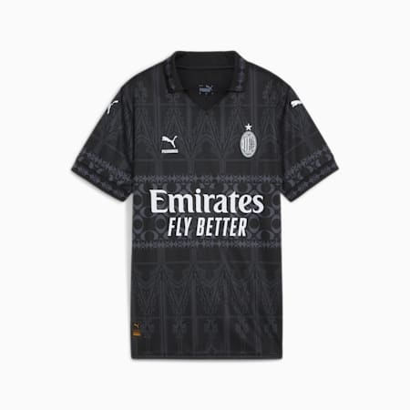 Damska koszulka piłkarska AC MILAN x PLEASURES, PUMA Black-Asphalt, small