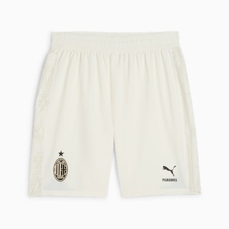 AC MILAN x PLEASURES Promo Football Shorts, Pristine-Granola, small