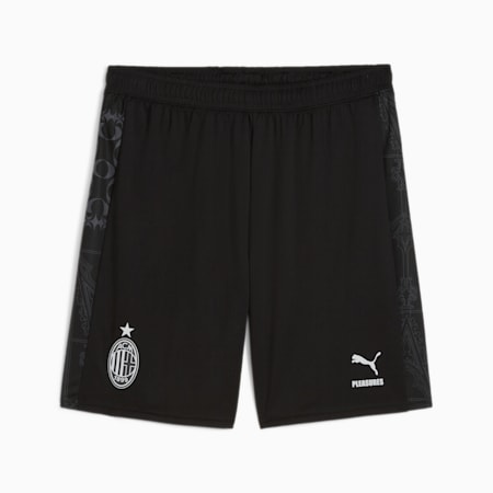 AC Milan x PLEASURES Men's Replica Soccer Shorts, PUMA Black-Asphalt, small