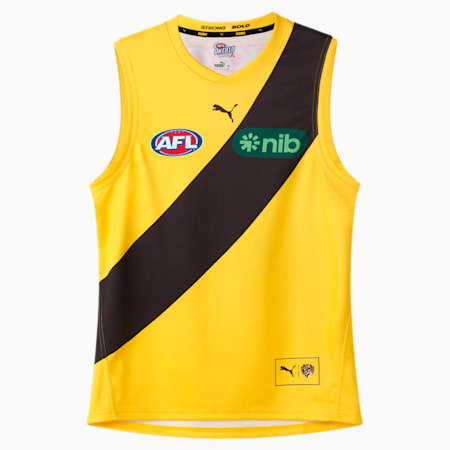 Richmond Football Club 2024 Replica Away Guernsey - Youth 8-16 years, Vibrant Yellow-Puma Black-RFC  Away Clw, small-AUS