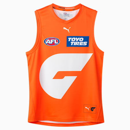 GWS GIANTS 2024 Replica AWAY Guernsey - Youth 8-16 years, Orange Tiger-GIANTS AWAY, small-AUS