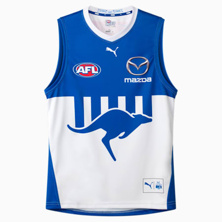 North Melbourne Football Club 2024 Men’s Replica Away Guernsey, PUMA White-Surf The Web-NMFC Clash, small-AUS