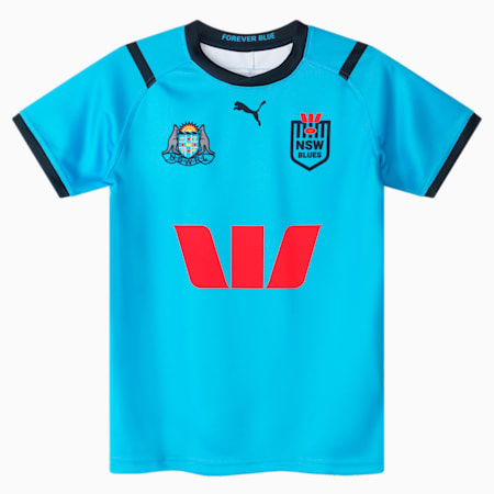 NSW Blues 2024 Replica Jersey - Youth 8-16 years, Bel Air Blue-Dark Sapphire-NSW home, small-AUS