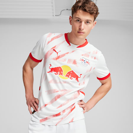 RB Leipzig 24/25 Home Men's Jersey, PUMA White-For All Time Red, small-AUS