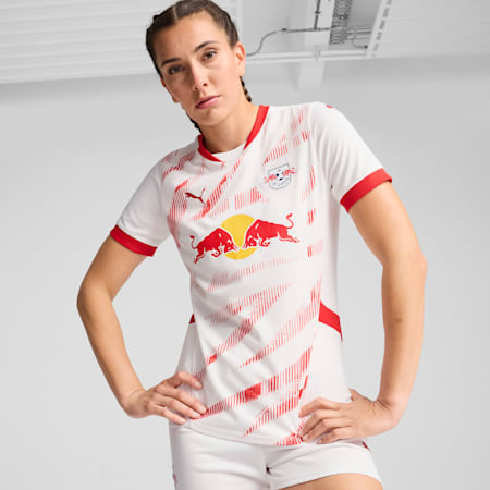 RB Leipzig 24/25 Home Jersey Women, PUMA White-For All Time Red, small