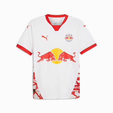 เสื้อยืดชายชุดเหย้าทีม RB Salzburg ฤดูกาล 24/25, PUMA White-PUMA Red, small-THA