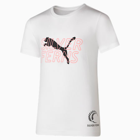 Silver Ferns Youth Iconic Tee, PUMA White-SF, small-AUS