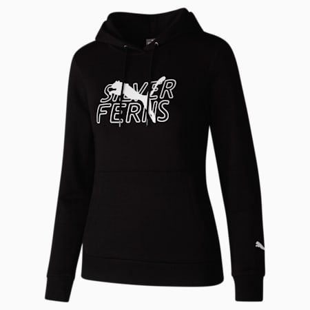 Silver Ferns Women's Iconic Hoodie, PUMA Black-SF, small-AUS