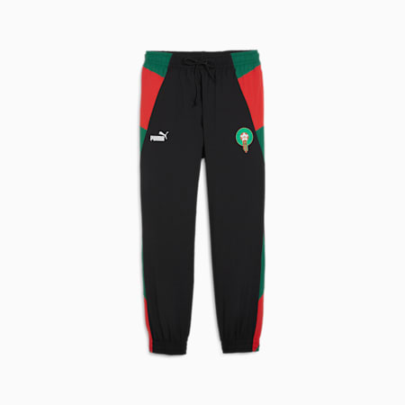 Pantalon de football tissé Maroc, PUMA Black-Vine-For All Time Red, small