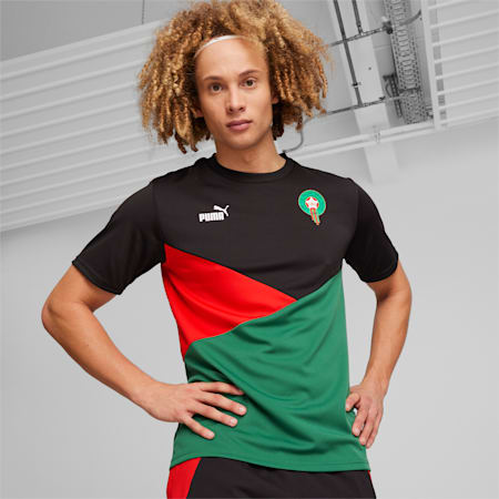 Morocco 23/24 Men's Football Jersey, PUMA Black-Vine-For All Time Red, small