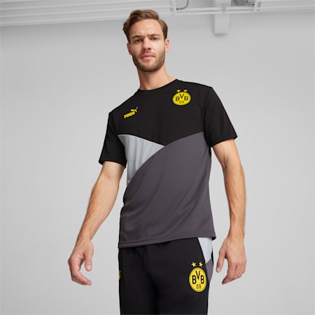 Borussia Dortmund voetbalshirt, PUMA Black-Cool Mid Gray-Shadow Gray, small