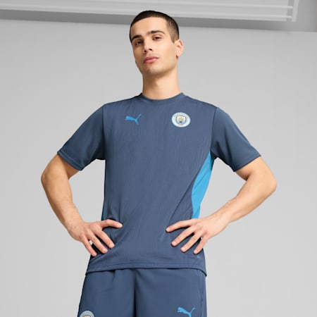 Manchester City Training Jersey Men, Inky Blue-Magic Blue, small