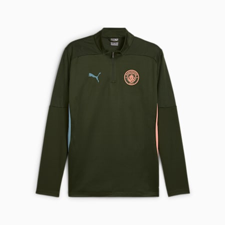 Haut d'entraînement à 1/4 zip Manchester City Homme, Myrtle-Bold Blue, small