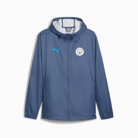 Giacca da allenamento per tutte le stagioni del Manchester City da uomo, Inky Blue-Magic Blue, small