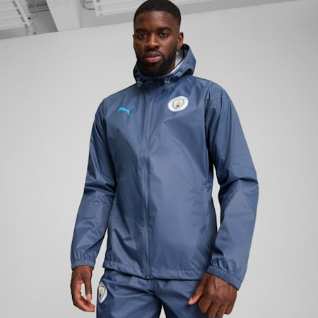 Manchester City All-Weather Training Jacket Men, Inky Blue-Magic Blue, small