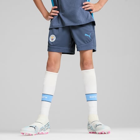 Short d’entraînement Manchester City Enfant et Adolescent, Inky Blue-Magic Blue, small