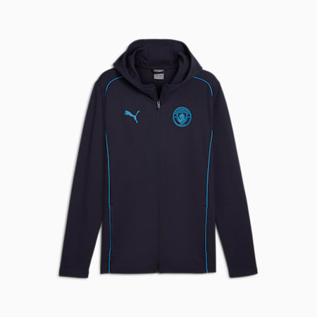 Manchester City Casuals Hooded Jacket Men, New Navy-Magic Blue, small