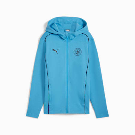 Manchester City Casuals Hooded Jacket Youth, Magic Blue-New Navy, small