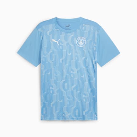 Camiseta prepartido Manchester City de manga corta para hombre, Team Light Blue-PUMA White, small