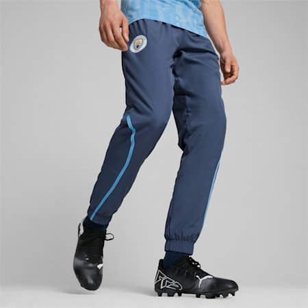 Pantalon d’avant-match tissé Manchester City Homme, Inky Blue-Team Light Blue, small