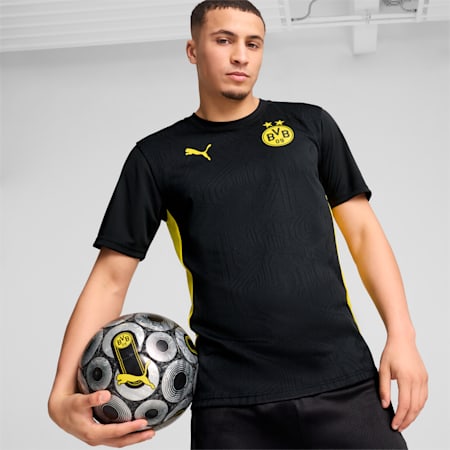 Borussia Dortmund Training Jersey Men, PUMA Black-Faster Yellow, small-PHL
