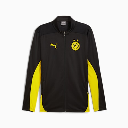 Borussia Dortmund Training Jacket Men, PUMA Black-Faster Yellow, small