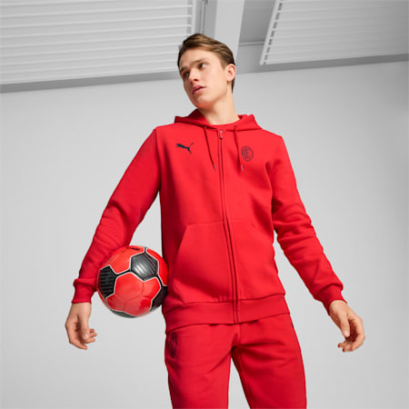 AC Milan ftblESSENTIALS jack met capuchon voor heren, For All Time Red-PUMA Black, small