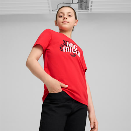 T-shirt ftblCULTURE AC Milan Enfant et Adolescent, For All Time Red-PUMA White, small