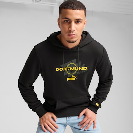 Borussia Dortmund ftblCULTURE Hoodie Herren, PUMA Black-Faster Yellow, small