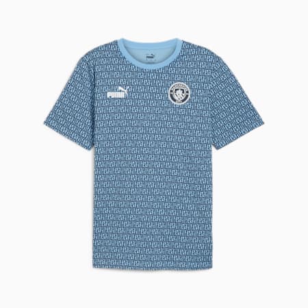 T-shirt à motifs ftblCULTURE Manchester City Homme, Club Navy-Team Light Blue, small