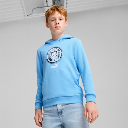 Młodzieżowa bluza z kapturem ftblCULTURE Manchester City, Team Light Blue, small
