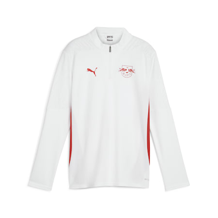 Haut d’entraînement à 1/4 zip RB Leipzig Enfant et Adolescent, PUMA White-Club Red, small