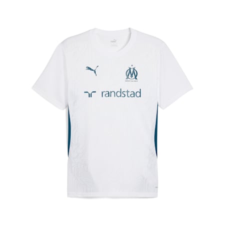 Olympique de Marseille Trainingstrikot Herren, PUMA White-Ocean Tropic, small