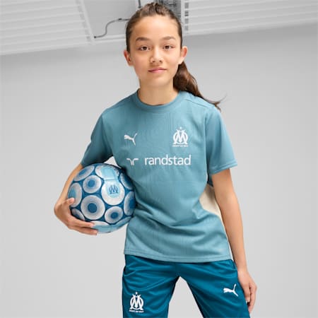 Olympique de Marseille Trainingstrikot Teenager, Bold Blue-Putty, small