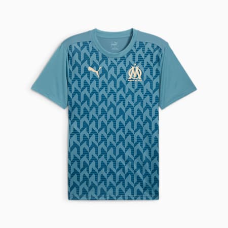 Olympique de Marseille Pre-match Kurzarmtrikot Herren, Bold Blue-Ocean Tropic, small