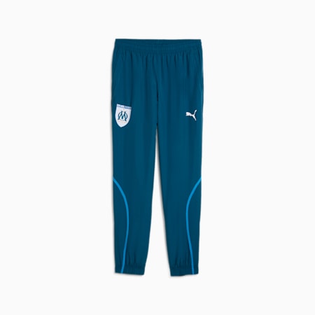 Olympique de Marseille Pre-match Woven Pants Men, Ocean Tropic-Bleu Azur, small