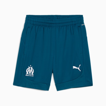 Shorts da allenamento Olympique de Marseille per ragazzi, Ocean Tropic-PUMA White, small