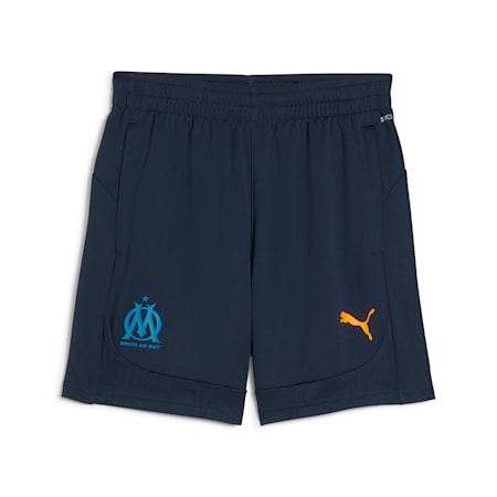 Short d’entraînement Olympique de Marseille Enfant et Adolescent, Club Navy-Fluro Orange Pes, small