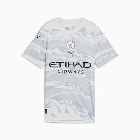 Manchester City Year of the Dragon Women's Jersey, Silver Mist-Gray Fog, small