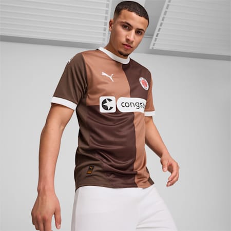Camiseta FC St. Pauli 1.ª equipación 24/25 para hombre, Espresso Brown-PUMA White, small