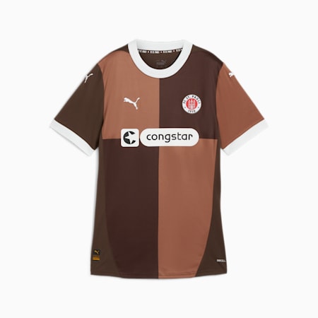 Damska domowa dopasowana w talii koszulka FC St. Pauli 24/25, Espresso Brown-PUMA White, small
