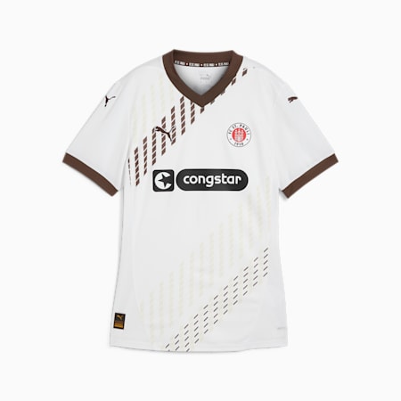 Camiseta FC St. Pauli 2.ª equipación 24/25 para mujer, PUMA White-Espresso Brown, small