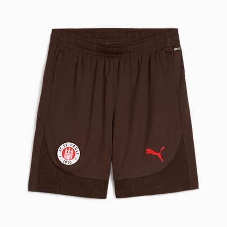 Shorts de training FC St. Pauli para hombre, Dark Chocolate-PUMA Red, small