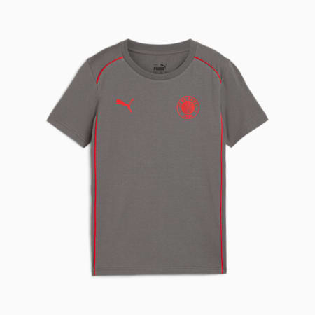 FC St. Pauli Casuals T-shirt voor jongeren, Flat Medium Gray-PUMA Red, small
