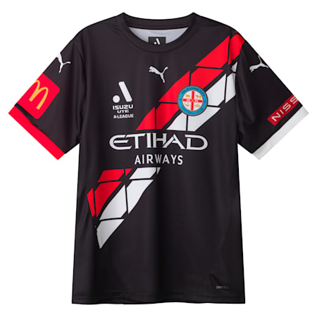 Melbourne City FC Men's Replica Away Jersey, PUMA Black-MCFC, small-AUS