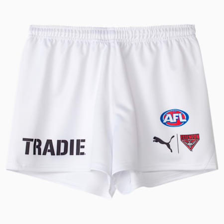 Essendon Football Club 2025 Men s Replica Away Shorts PUMA White PUMA Red EFC PUMA Shoes PUMA